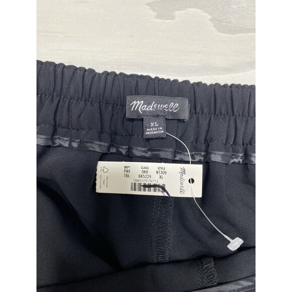Madewell Womens Pull-On Straight Pants in Crepe Black NWT $108 Size XL - Picture 9 of 15